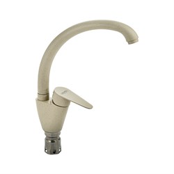 Смеситель для кухни шаровый, боковой, из нержавеющей стали марки 304, цвет ТЁМНО-БЕЖЕВЫЙ камень. - фото 39302