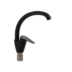 Смеситель для кухни шаровый, боковой, из нержавеющей стали марки 304, цвет ЧЁРНЫЙ камень. - фото 39312