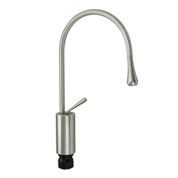 Смеситель для кухни и раковины , С - образный излив , из алюминия , шаровый , цвет САТИН . - фото 39408