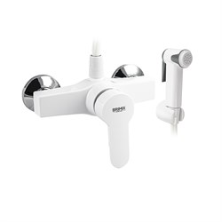 Смеситель для биде, шаровый из высокопрочного пластика АБС - БЕЛЫЙ - фото 39613