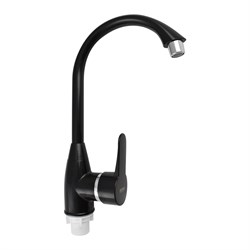 Смеситель на кухню, боковой, шаровый, из высокопрочного пластика АБС, ЧЁРНЫЙ - фото 39638