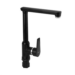 Смеситель на кухню, боковой Г-образный, шаровый из высокопрочного пластика АБС, ЧЁРНЫЙ - фото 39643