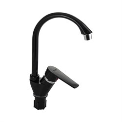 Смеситель на кухню, боковой, шаровый, из высокопрочного пластика АБС, ЧЁРНЫЙ - фото 39693