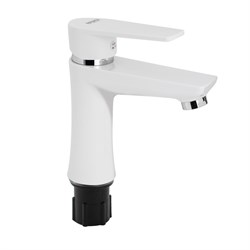 Смеситель на раковину, шаровый из высокопрочного пластика АБС - БЕЛЫЙ - фото 39728