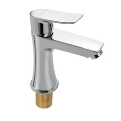 Смеситель для раковины, шаровый, литая ручка, цвет ХРОМ. - фото 39822