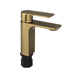 Смеситель для раковины, шаровый, литой корпус, цвет МАТОВОЕ ЗОЛОТО. - фото 39902