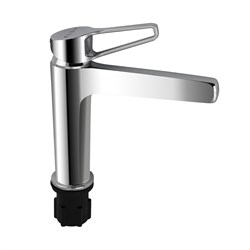 Смеситель для раковины, шаровый, ручка с прорезью, цвет ХРОМ. - фото 39926