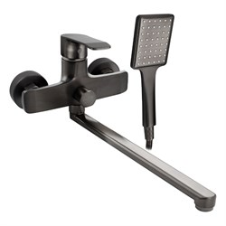 Смеситель в ванную, длинный излив, шаровый, с дивертором на корпусе, ТИТАН - фото 39981