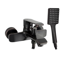 Смеситель в ванную, шаровый, короткий излив, под состаренную МЕДЬ - фото 40011