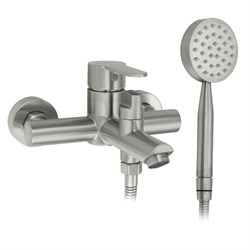 Смеситель в ванную, короткий излив, шаровый, из нержавеющей стали марки 304 - фото 40151