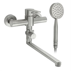 Смеситель в ванную, длинный излив, шаровый, из нержавеющей стали марки 304 - фото 40166