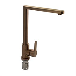 Смеситель кухонный, МЕДЬ, Г-образный гусак, из нержавеющей стали марки 304 - фото 40324