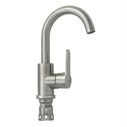 Смеситель на раковину, поворотный излив, из нержавеющей стали марки 304 - фото 40465