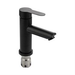 Смеситель на раковину, литой корпус ЧЁРНЫЙ, из нержавеющей стали марки 304 - фото 40485