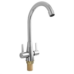 Смеситель кухонный, металлокерамика, флажок - фото 40594