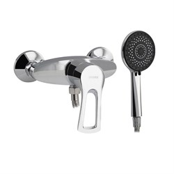 Смеситель в душевую кабину с гибким шлангом, шаровый, 40 мм - фото 40861