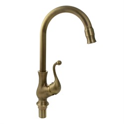 Смеситель для кухни , под состаренную БРОНЗУ , высокий излив , шаровый из латуни - фото 40901