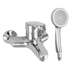 Смеситель в ванную, шаровый, короткий излив, ручка с белой мозаикой - фото 41002