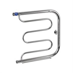 Полотенцесушитель ФОКСТРОТ с ПОЛКОЙ 500х500 мм, труба - "1" x 2 мм, нержавеющая сталь, полированная - фото 41601