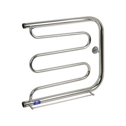 Полотенцесушитель ФОКСТРОТ с ПОЛКОЙ 500х600 мм, труба - "1" x 2 мм, нержавеющая сталь, полированная - фото 41620