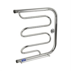 Полотенцесушитель ФОКСТРОТ-ЛИАНА с ПОЛКОЙ 500х500 мм, труба - "1" x 2 мм, нержавеющая сталь, полированная - фото 41630