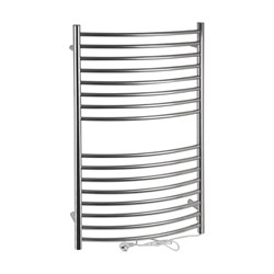 Полотенцесушитель электрический, КЛАССИК - ДУГА, 600 х 1020 х 80 мм, 16 перекладин, 200 W, из нержавеющей стали, цвет ХРОМ. - фото 41747