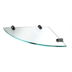 K-533POLISHED BLACK Полка  стеклянная угловая - фото 49037