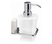 Дозатор для жидкого мыла стеклянный, WasserKRAFT (Leine K-5099WHITE)
