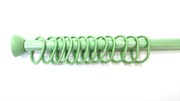 Карниз для ванной с кольцами -12 шт длина 115-220 см (зеленый)