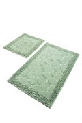 Комплект ковриков для ванной 2 шт (60х100 и 50х60) STONE мятный