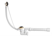 Слив-перелив для ванны WIRQUIN (1 ½ х 40мм) с регулируемым сифоном и гофротрубой (40x40/50мм)