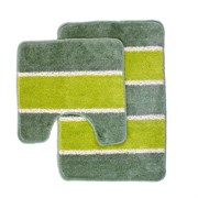 Комплект ковриков для ванной (2 предмета) 45х70см и 45х45см SERA зеленый