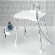Стул для ванной с держателем душевой лейки и полочкой (MKV3501)