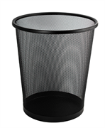 Ведро-корзина офисное для мусора сетчатое металл (20л) черное