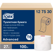 Туалетная бумага для диспенсеров Tork Advanced мягкая Т6 (127530)