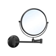 Зеркало для ванной Reflex с увеличением Х3, ? 200 мм, латунь,  08009.2.N черное
