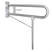 Полукруглый поручень для людей с ограниченными возможностями  с дополнительным опорой, глянцевый.