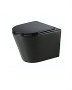 Унитаз подвесной, сиденье s/close Nofer Nantes 515x355мм 23031 матовый чёрный Унитаз подвесной, сиденье s/close Nofer Nantes 515x355мм 23031 матовый чёрный