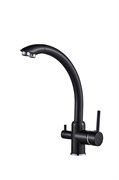 Смеситель для кухни с подключением фильтра питьевой воды D159315-5A,  чёрный