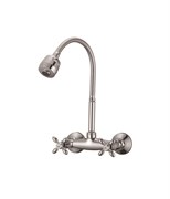 Смеситель для кухни настенный с гибким изливом  D142808-T,  хром