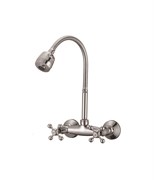 Смеситель для кухни настенный с гибким изливом  D142810-T,  хром