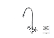 Смеситель для кухни  с гибким поворотным изливом  D153819-Q,  хром