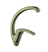 Смеситель для кухни с поворотным изливом D150401-5,  сатин