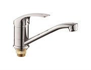 Смеситель для раковины/кухни с поворотным изливом D151401-6,  хром