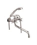 Смеситель для ванны с круглым изливом D145807-6,  шланг, лейка, крепление для лейки, эксцентрик