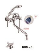 Смеситель для ванны с круглым изливом D146808-6,  хром