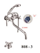 Смеситель для ванны с круглым изливом D146808-3,  хром