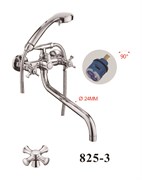 Смеситель для ванны с круглым изливом D146825-3,  хром