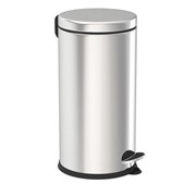 Урна мусорная с педалью 40 л хром  31,5*62,5см