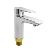 Смеситель для раковины, шаровый, литой корпус, цвет ХРОМ.